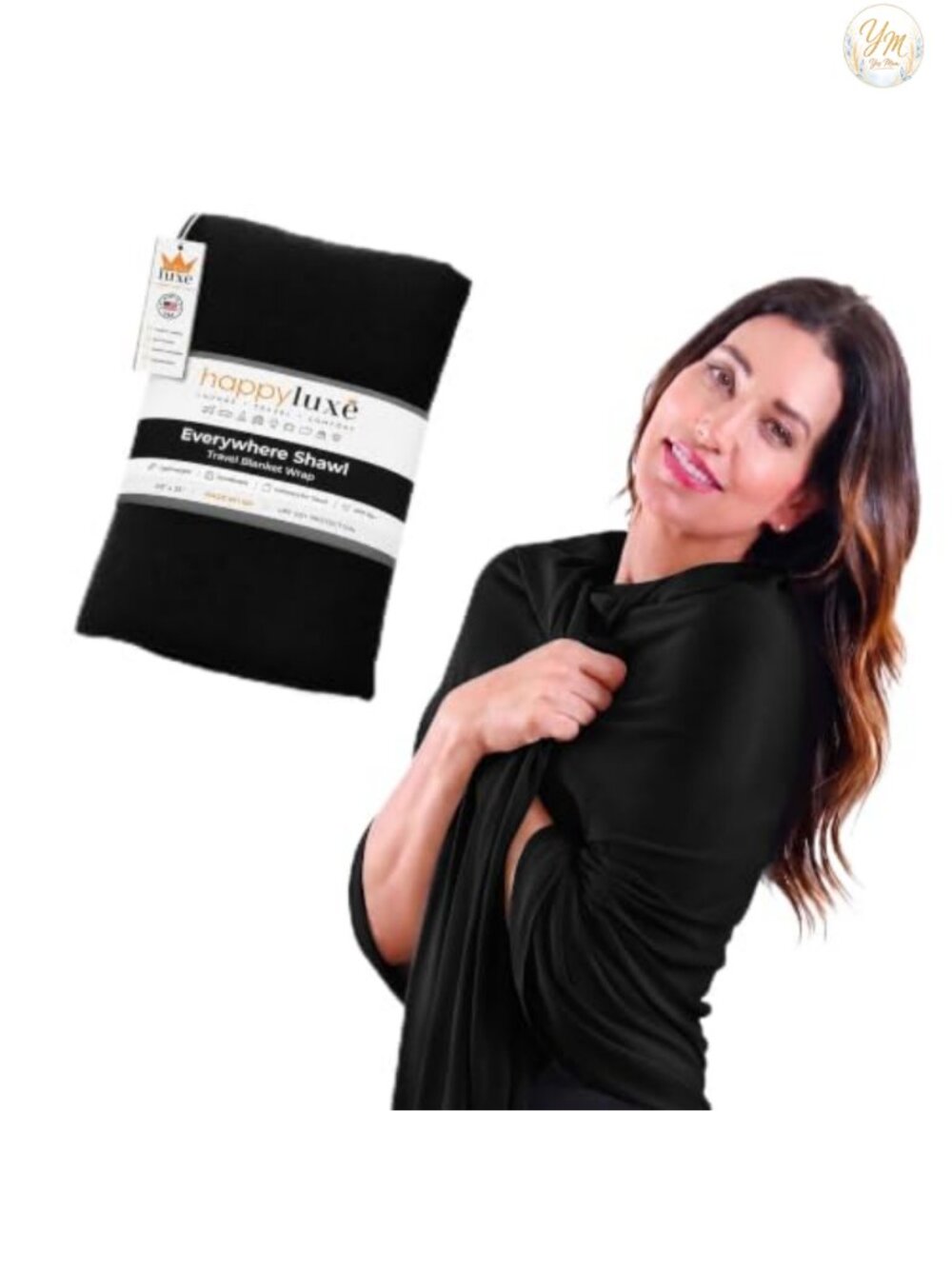 Travel Scarf Wrap Pashmina Shawl Tencel Modal Packable USA Made